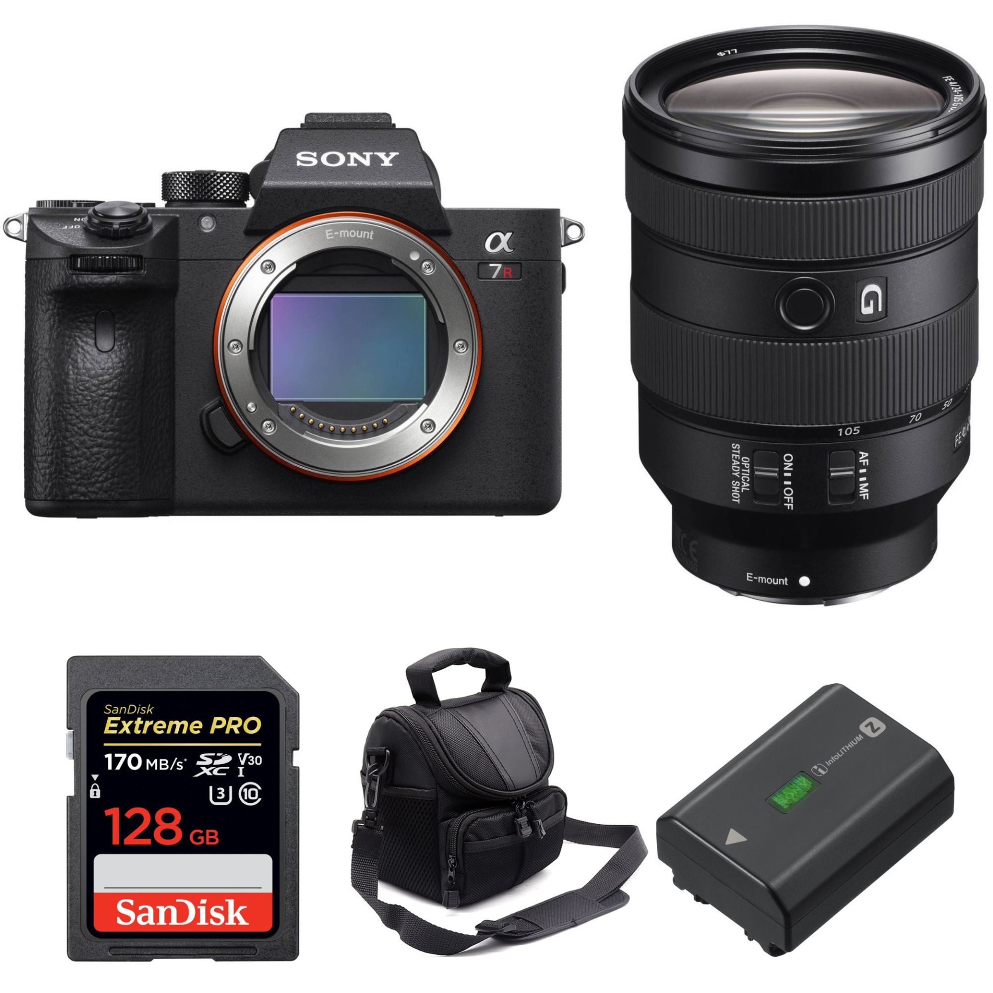 Sony ALPHA 7R III + FE 24 105 mm F4 G OSS + SanDisk Extreme PRO 170 MB/ + Sony NP FZ100 + Sac Garantie - vue 2