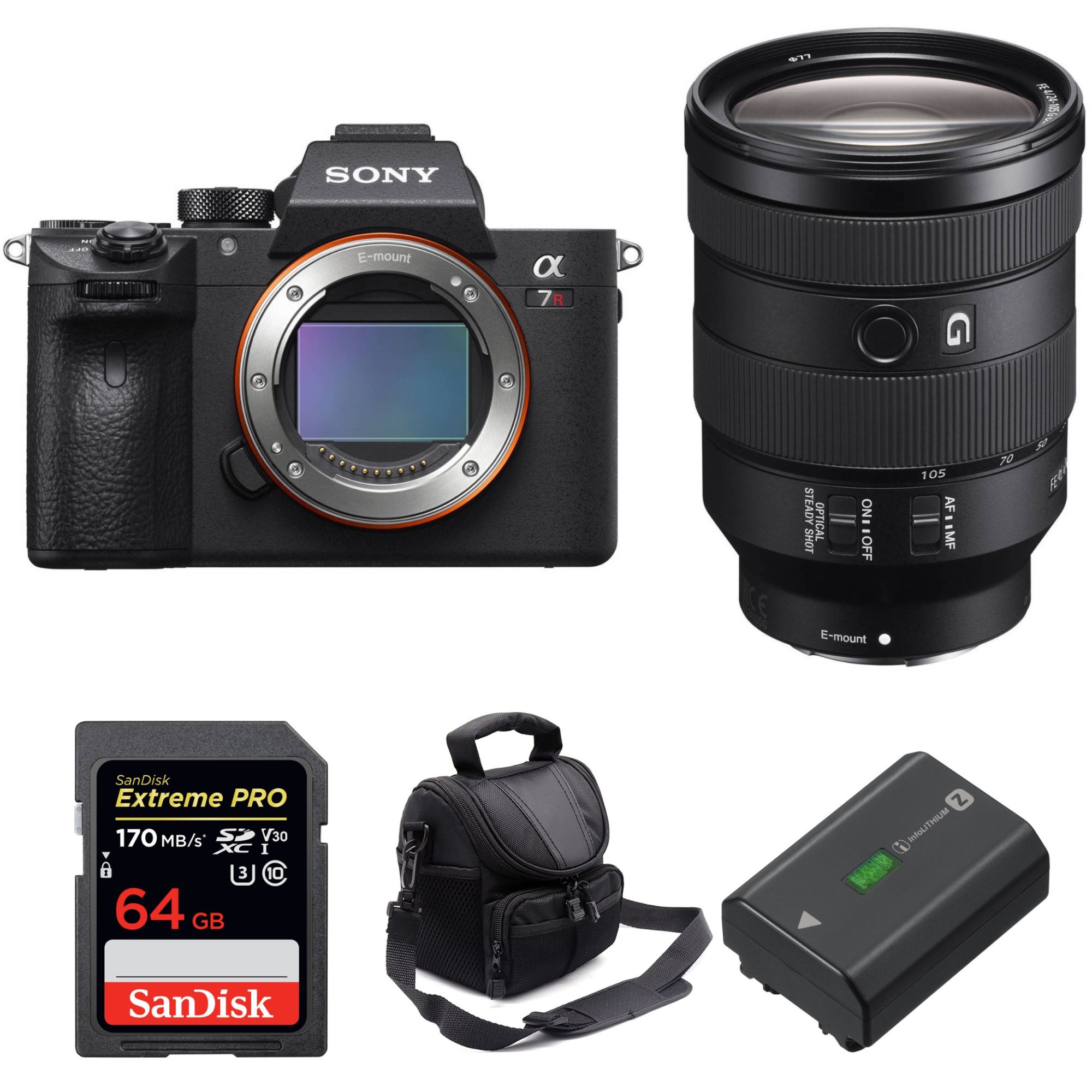 Sony ALPHA 7R III + FE 24 105 mm F4 G OSS + SanDisk Extreme PRO 170 MB/ + Sony NP FZ100 + Sac Garantie