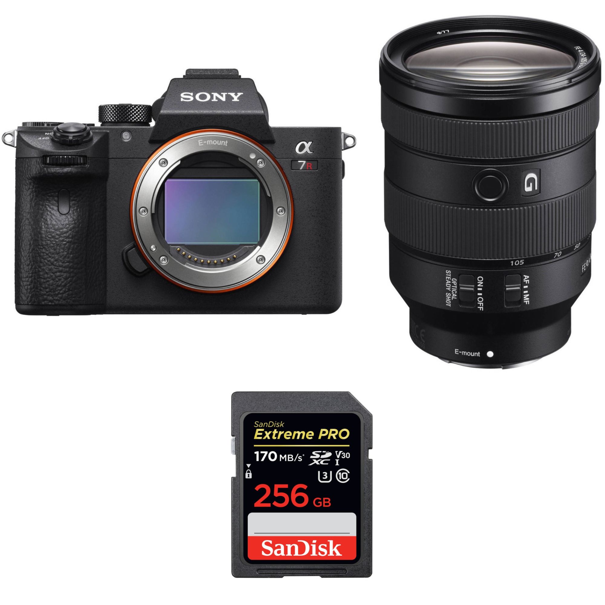 Sony ALPHA 7R III + FE 24 105 mm F4 G OSS + SanDisk Extreme PRO UHS I 170 MB/ Garantie