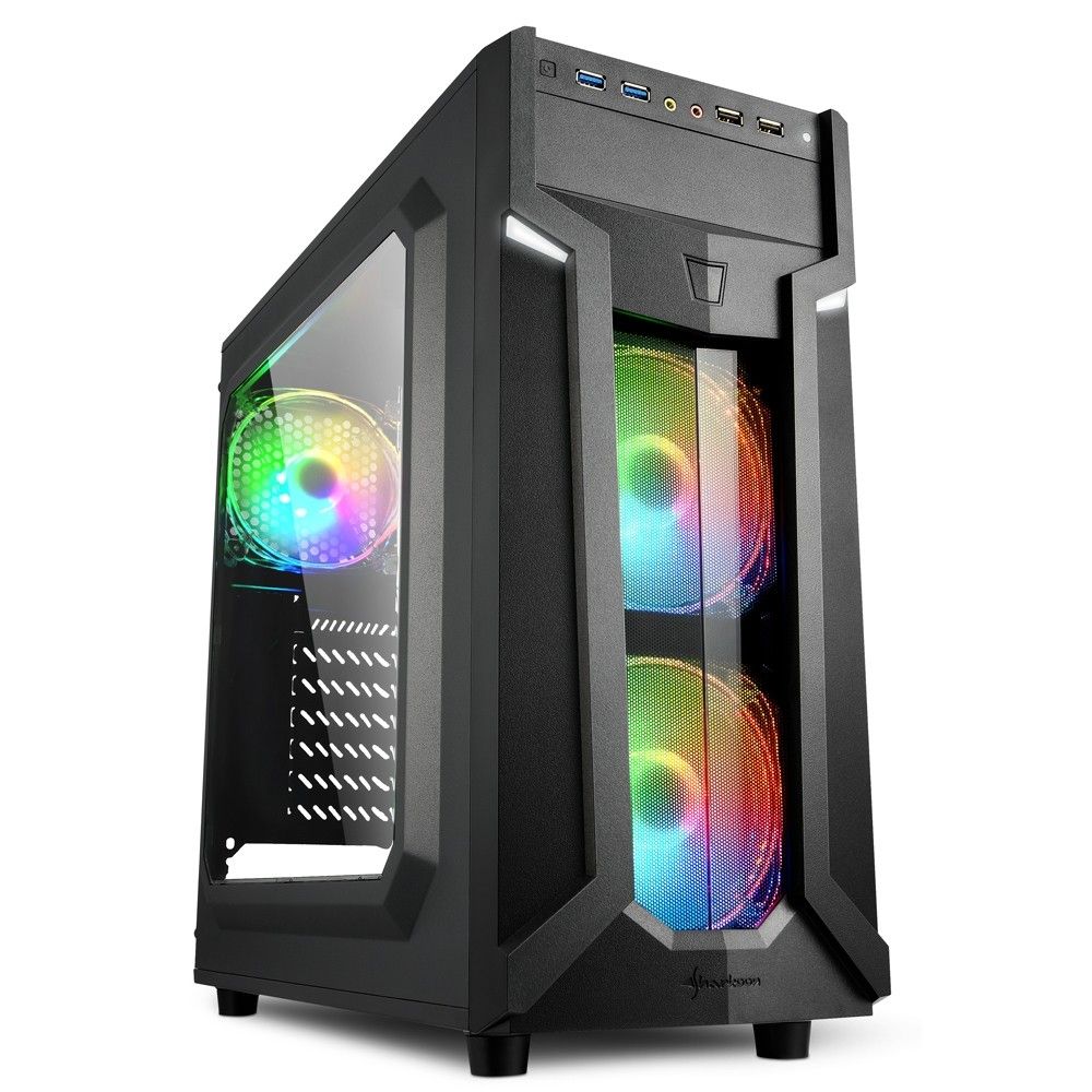 Boitier PC Moyen Tour ATX Sharkoon VG6 W RGB avec fenêtre