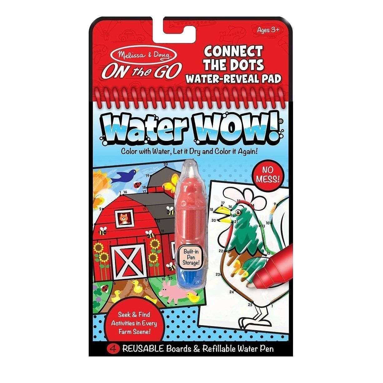 On The Go Tablette De Révélation De Dessins À 'eau Points À Relier La Ferme
