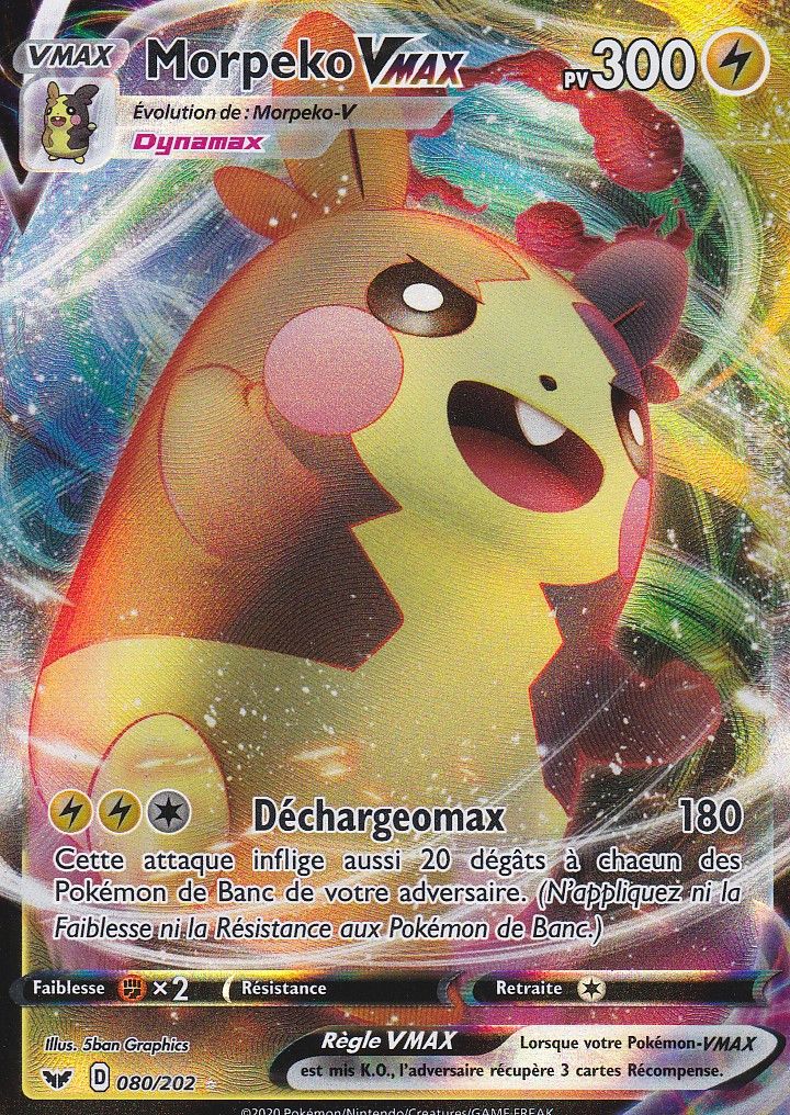 Carte Pokemon Morpeko V Max Ultra Rare 080 2 300 Pv Epee Et Bouclier Rakuten