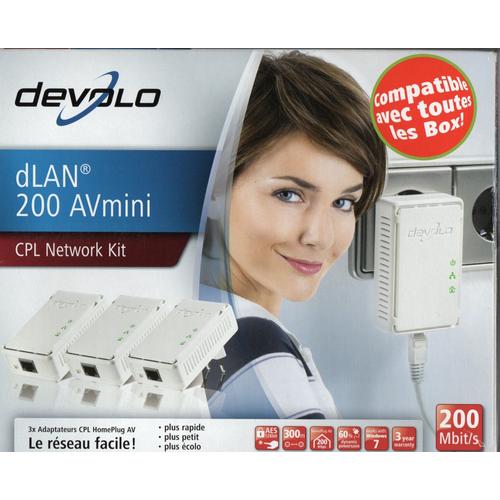 Devolo Dlan 200 Av Mini Network Kit - Kit De Rã©Seau - Pont - Homeplug Av (Hpav)