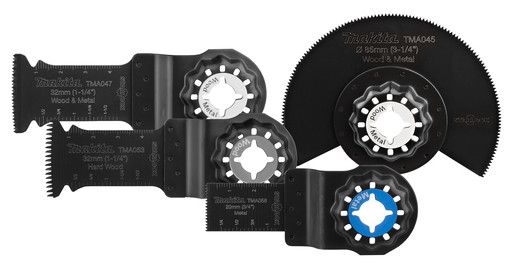 Ensemble d'accessoires MAKITA B 67480 4 pièces Acier haute teneur en carbone Pour bois et métaux