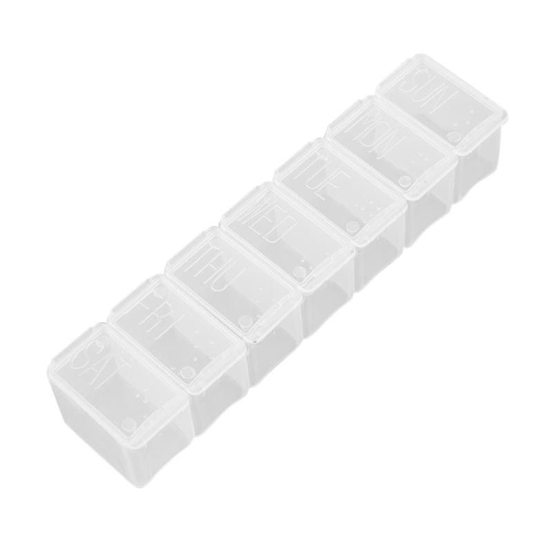 1 Pc Portable 7 Jours Boîte À Pilules Hebdomadaire Clair Medicament Tablette Pilule Boîte Medecine Etui Titulaire Diviseurs Stockage Organisateur Conteneur Case