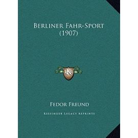 Berliner Fahr-Sport (1907) - Unknown