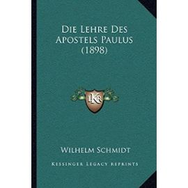 Die Lehre Des Apostels Paulus (1898) - Unknown