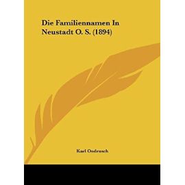 Die Familiennamen in Neustadt O. S. (1894) - Unknown