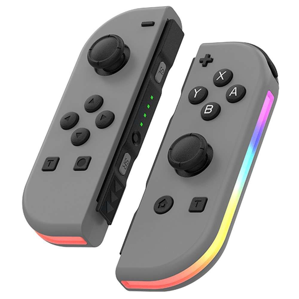 Manette Compatible Avec Nintendo Switch, Manette Sans Fil Bluetooth Joy-Con Contrôleurs Gamepad (Contrôleur Non Officiel) - Gris