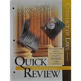 Quick Review: Sum & Substance: Conflict of Laws (Quick Review Book Outline Series) - Fischer, Thomas C.