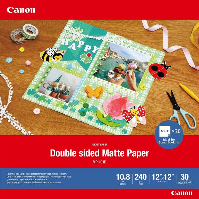 canon double matte photo paper 12x12 30 sheets