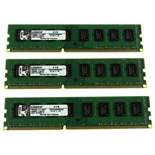 Crucial - Ddr3 - Kit - 6 Go: 3 X 2 Go - Dimm 240 Broches - 1333 Mhz / Pc3-10600 - Cl9 - 1.5 V - Mã©Moire Sans Tampon - Non Ecc - Pour Asus Z8Na; Intel Server Board S5500; Supermicro X8St3, X8Sti;...