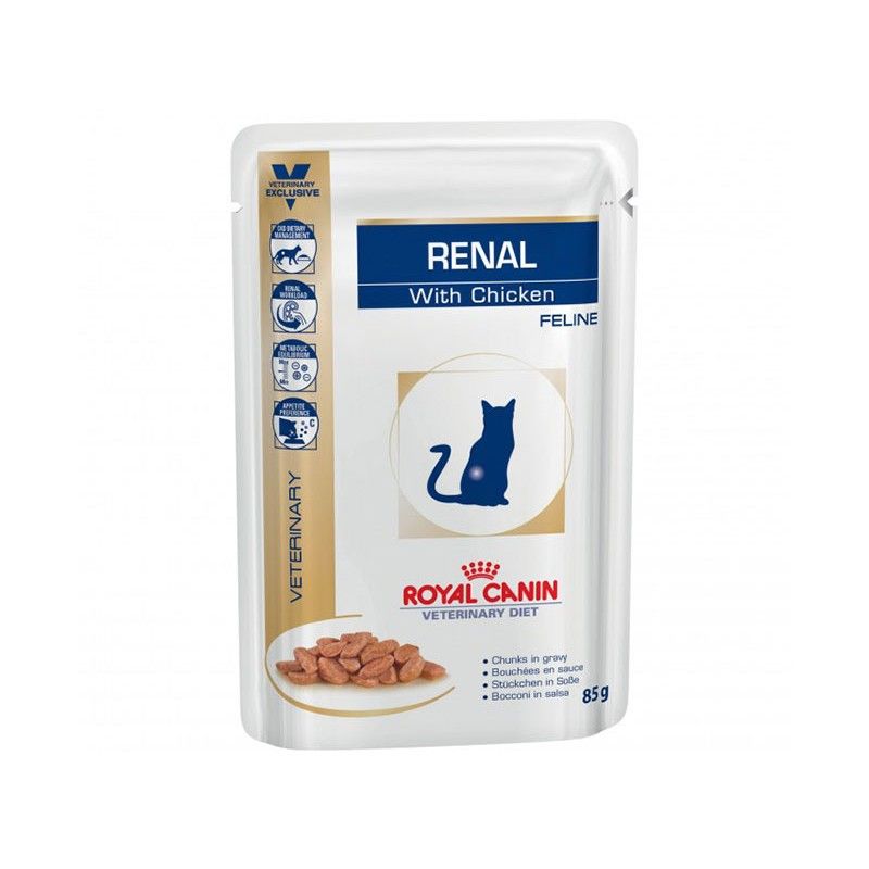 Pâtée Renal Poulet Chat 12x85g - Veterinary Diet