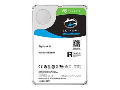 Seagate SkyHawk AI ST10000VE0008 Disque dur 10 To interne 3.5 SATA 6Gb/ mémoire tampon : 256 Mo avec de Seagate Rescue Data Recovery