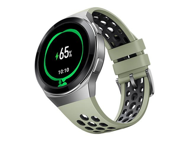 Huawei Watch GT 2e - Acier inoxydable - Montre connectée avec bracelet - TPU - vert menthe - affichage 1.39 - 4 Go - Bluetooth - 43 g