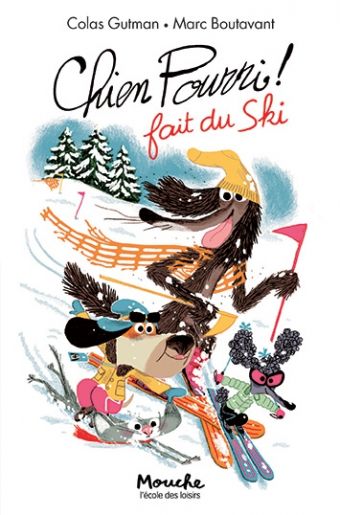 Chien Pourri fait du ski !