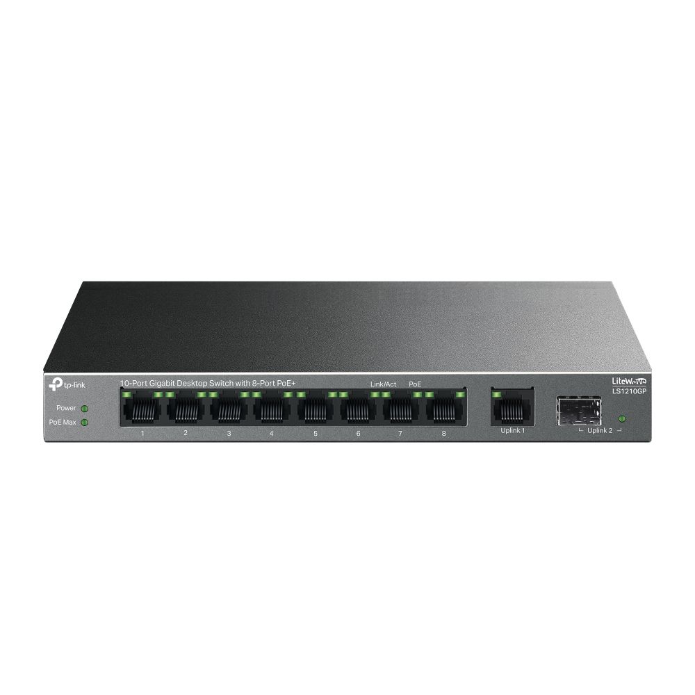 TP Link LiteWave LS1210GP commutateur réseau Non géré Gigabit Ethernet 101001000 Connexion Ethernet supportant 'alimentation via ce port PoE Neuf