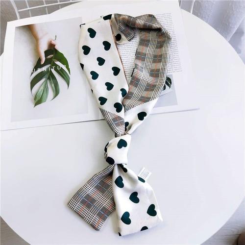 QYX 4 Pcs Femmes /Écharpe Maigre Longue Foulard En Soie Satin Mince Ruban Sac /À Main Will /Écharpe Cravate Foulard Bandana 90 CM Cadeau De Mode pour Dames