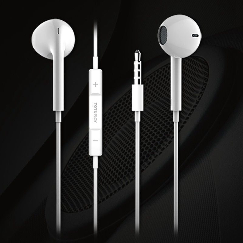 Écouteurs pour iPhone X / 8 et 8 Plus / 7 7 Plus / 6 6 6 Plus 6 s Plus / iPad Intra-auriculaire HiFi filaire avec Mic & Line Control, longueur de câble: 1,2 m,