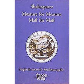 Maß für Maß / Measure for Measure: Englisch-deutsche Studienausgabe (Engl. / Dt.) Englischer Originaltext und deutsche Prosaübersetzung - William Shakespeare