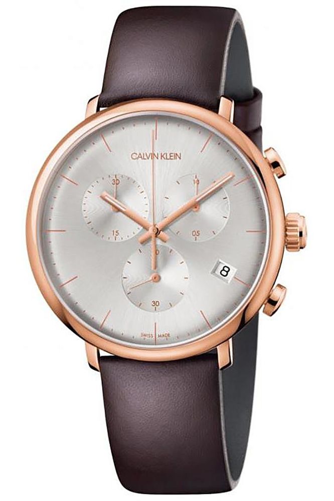 Montre Calvin Klein High Noon K8m276g6 Analogique Pour Homme En Cuir