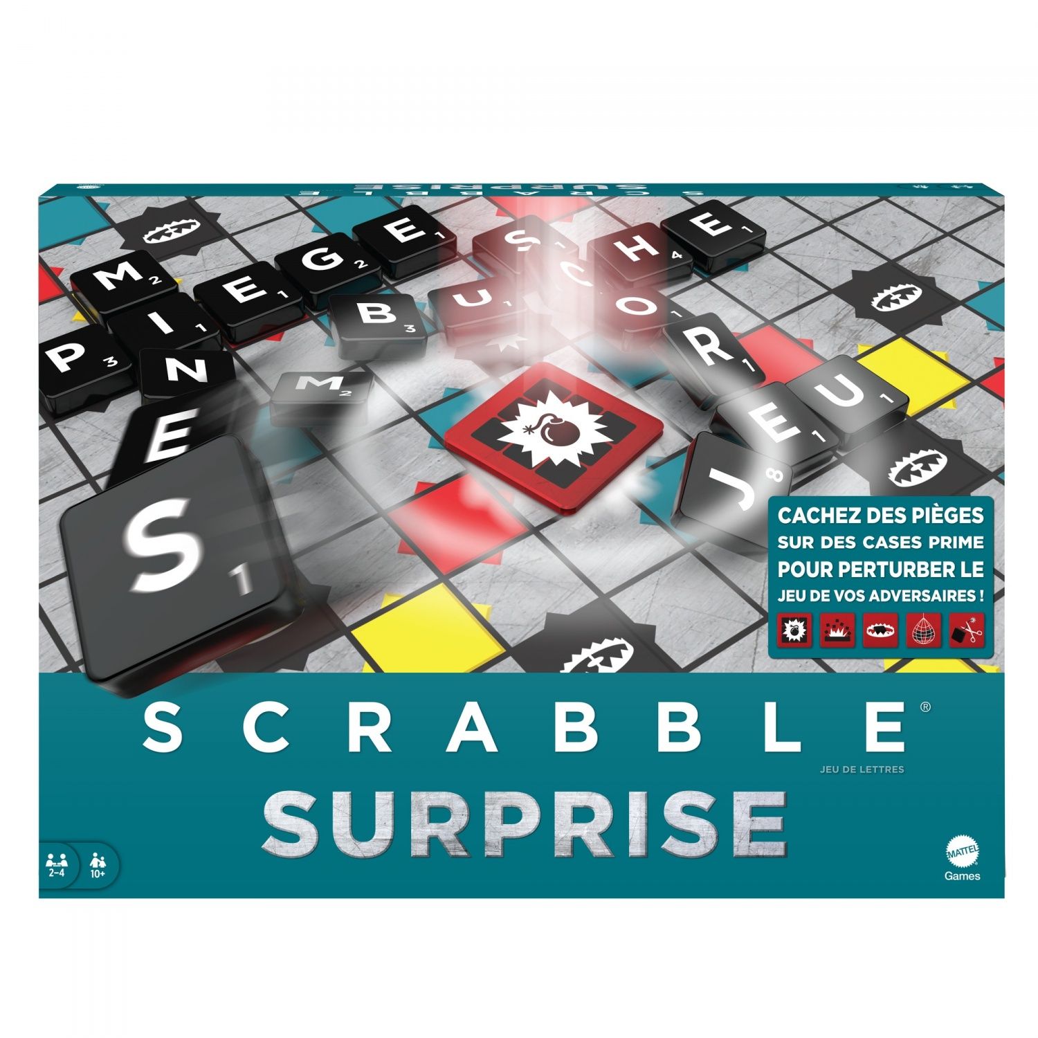 Mattel Games - Scrabble - Surprise - Jeu De Société Famille - 10 Ans Et +