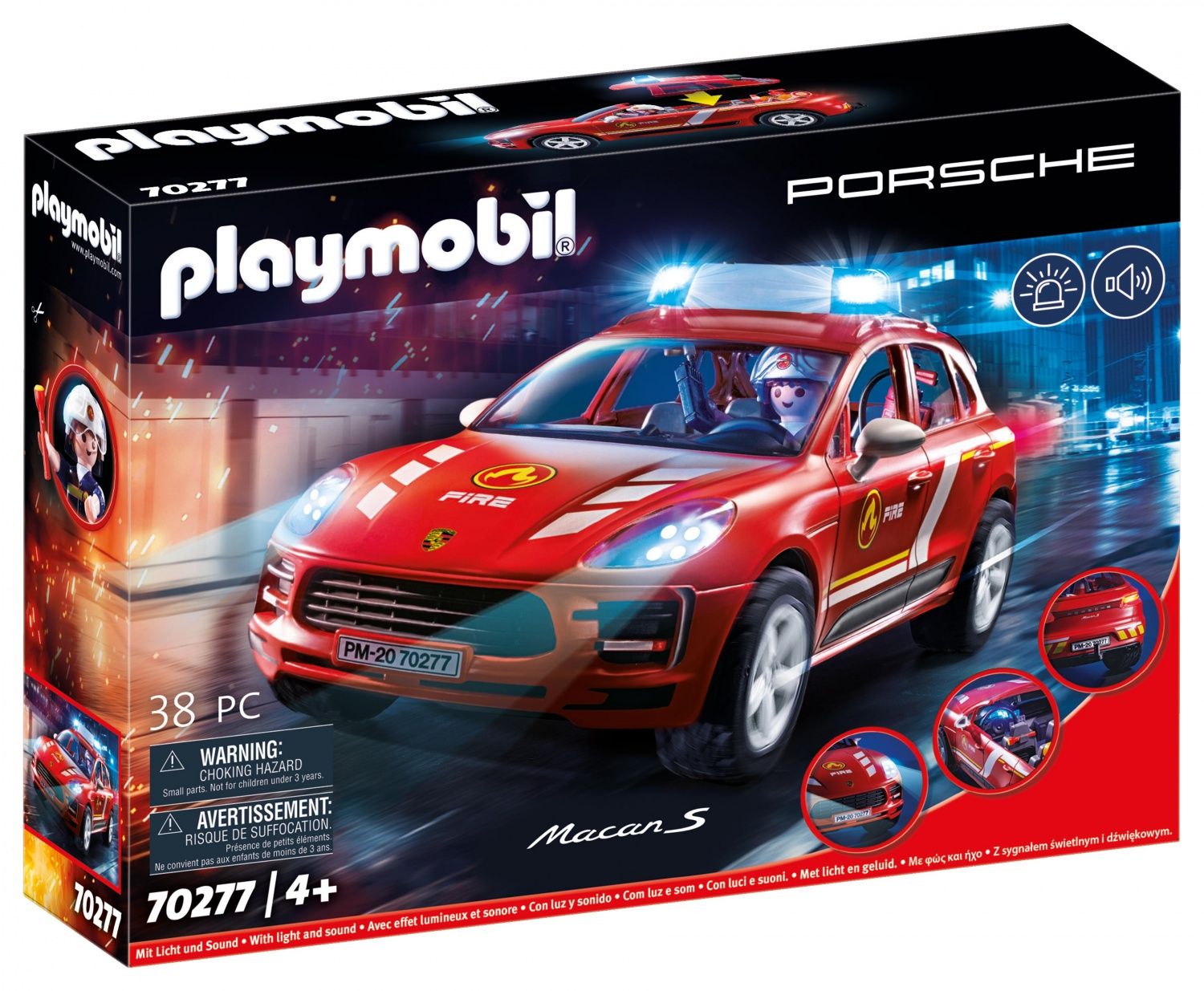 Playmobil Sports Et Action 70277 Porsche Macan Et Pompier
