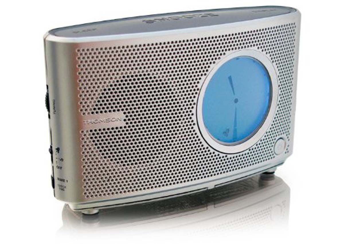 Thomson CR72 Radio Réveil Double Mode d'affichage FM/MW Double alarme Argent