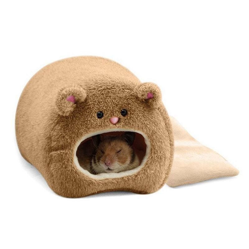 Xm Cage Hamac D'hiver Cage De Hamac Rats Hamster Mignon Ours Maison Avec Tapis De Lit Pour Petits Animaux Fourrure