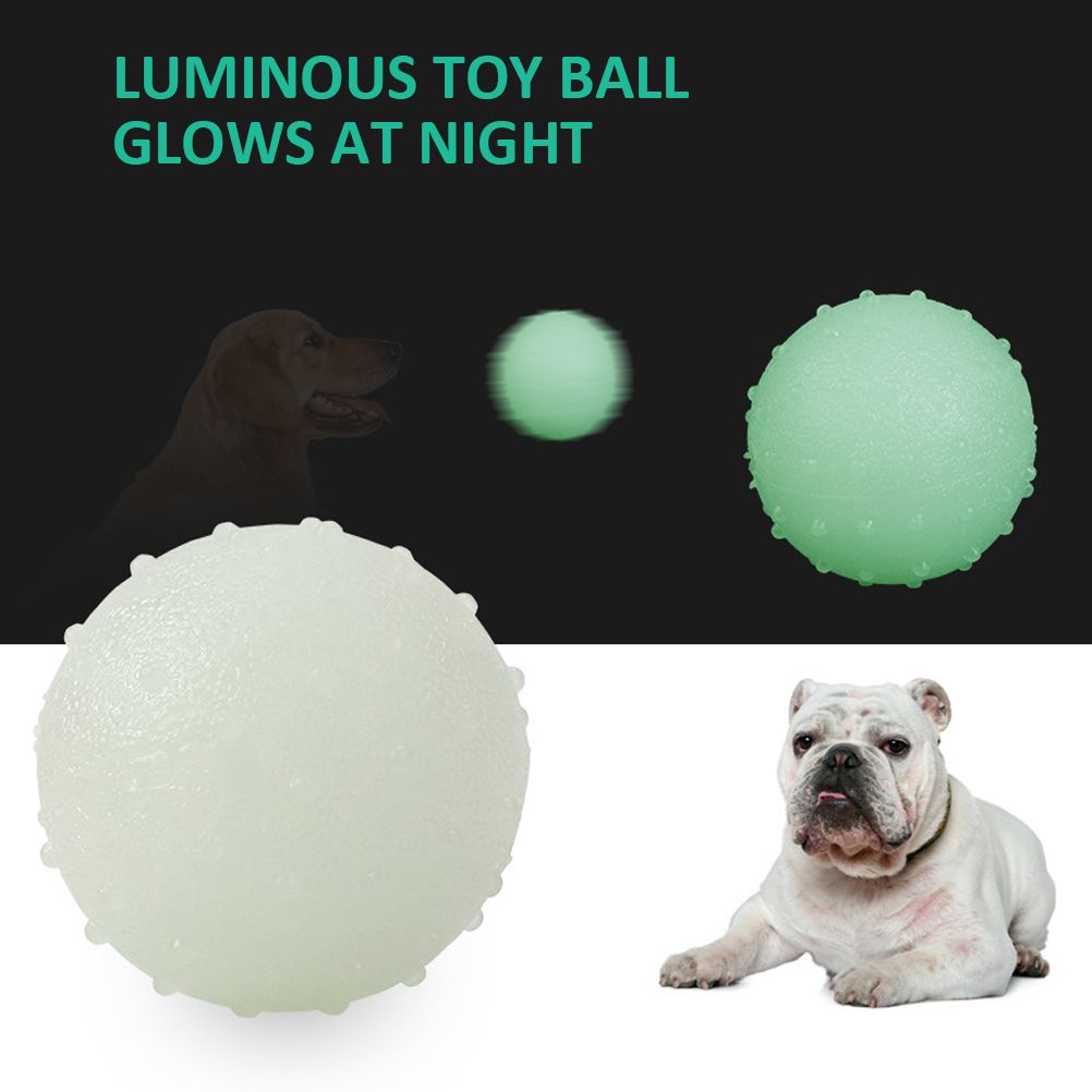 Xm Pet's Boule Lumineuse Résistant Aux Morsures Chien Jouet Doux Balle Pour Animaux De Compagnie Chiot Interactif Fournitures De Formation Jouets Pour Chien