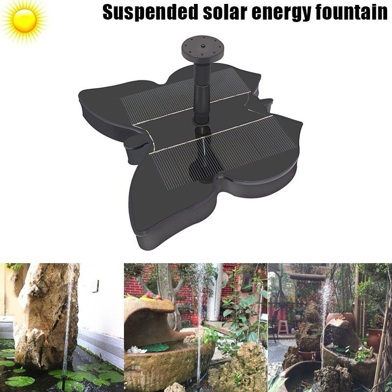 Xui Pompe À Eau Solaire De 7v Cc Arroseur En Forme De Papillon, Fontaine De Jardin, Piscine, Décor De Paysage, J2y