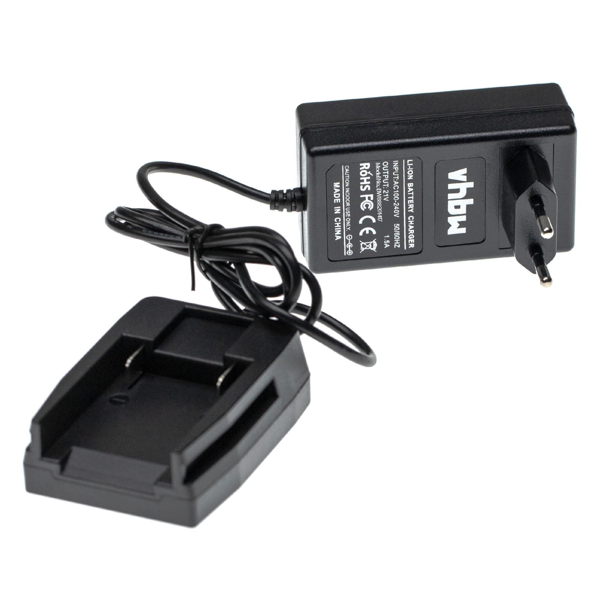 vhbw Chargeur compatible avec Worx WG169E.9, WG170, WG170.1, WG175, WG175.1, WG180, WG251, WG251.5, WG251E d'outils - batteries de (21V) Li-Ion