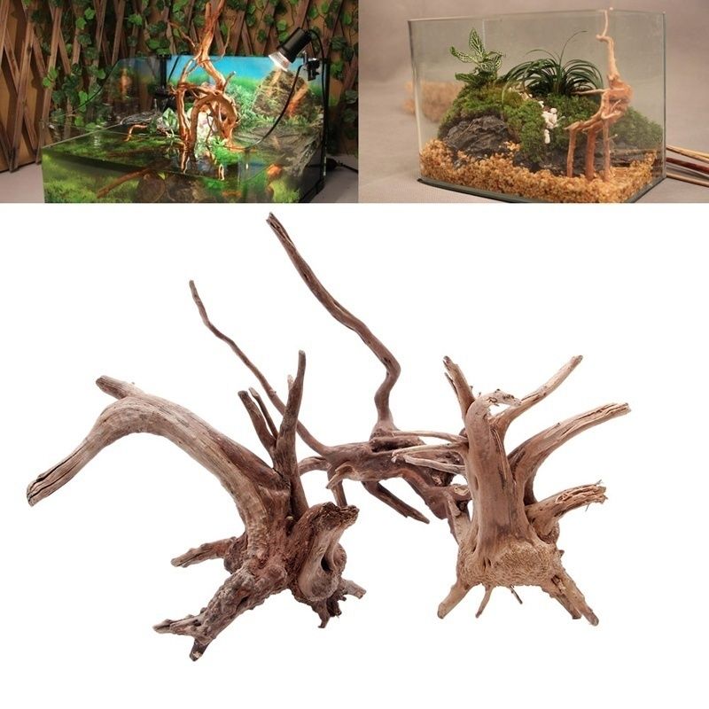 Ornement En Bois Arbre Tronc Arbre Naturel Aquarium Réservoir De Poissons Cylindre De Reptile Fabrication De Racines Plante Décoration En Bois