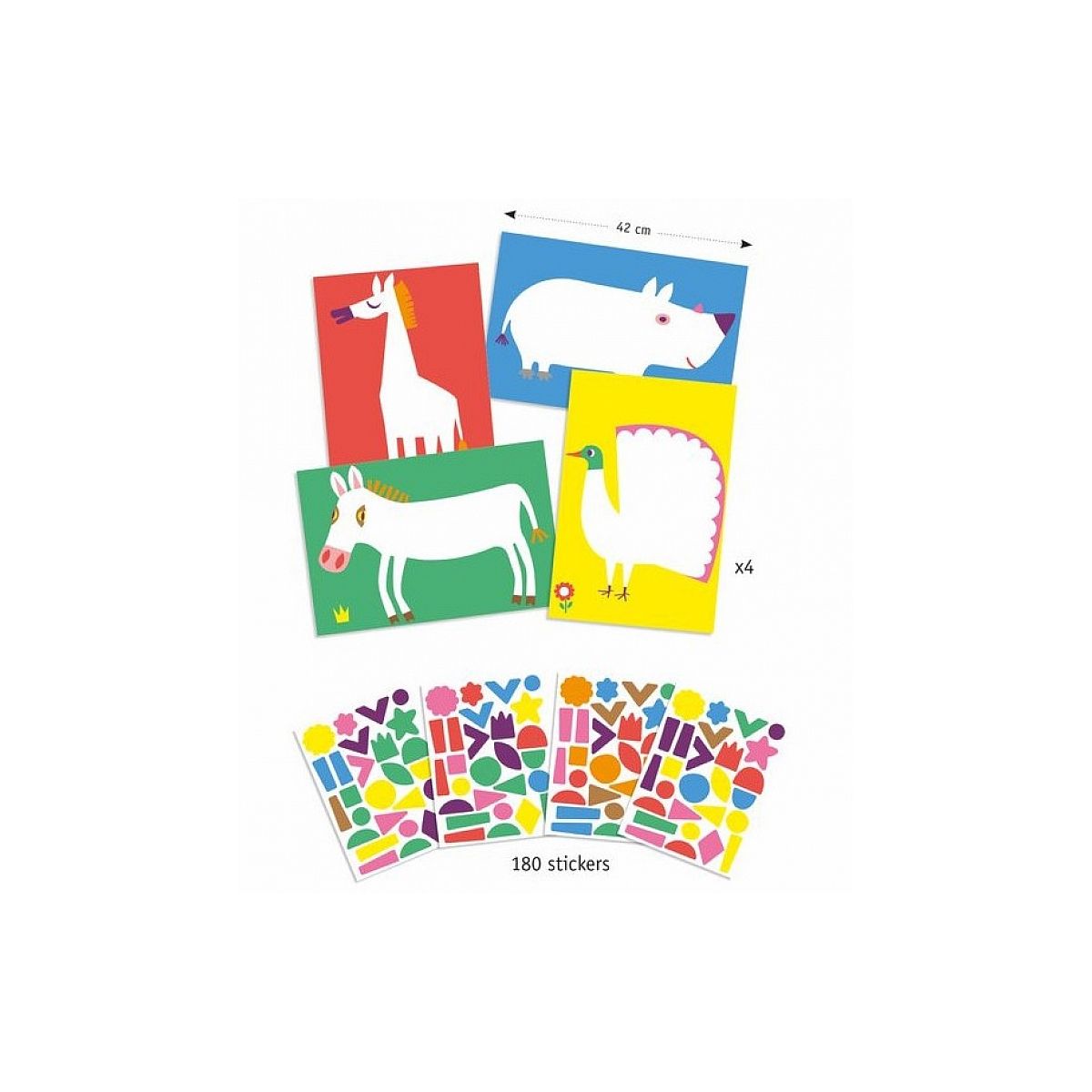 Djeco - Creer Avec Stickers Les Grands Animaux