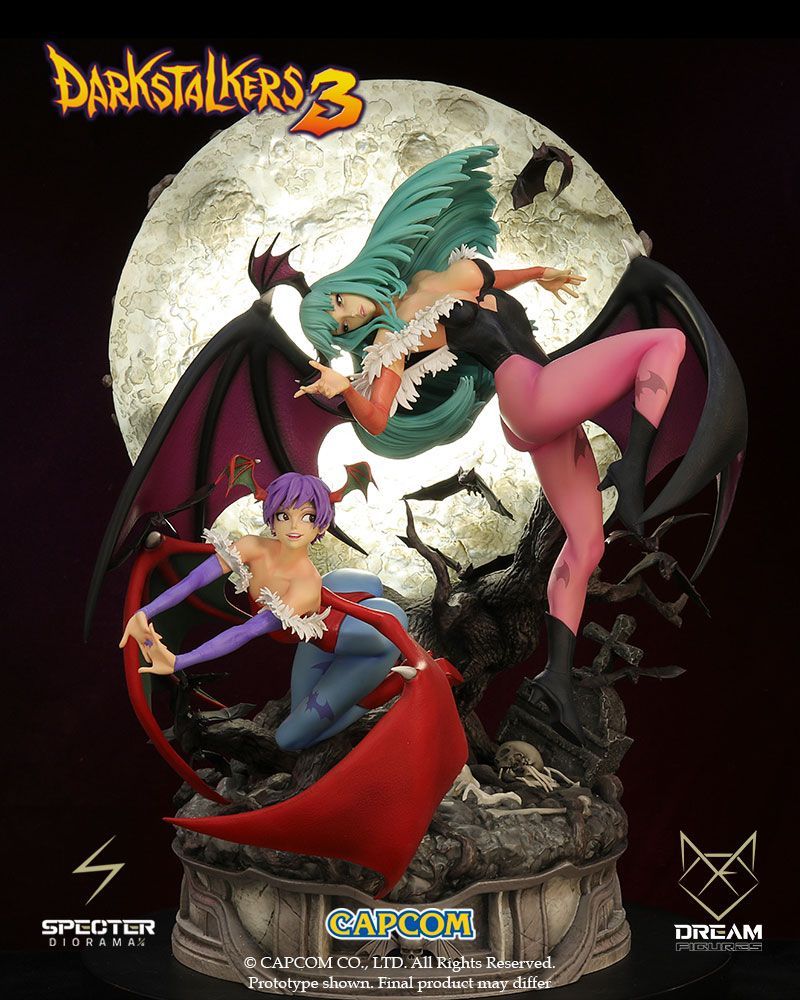 Darkstalkers 3 Diorama 1/6 Morrigan & Lilith 47 Cm