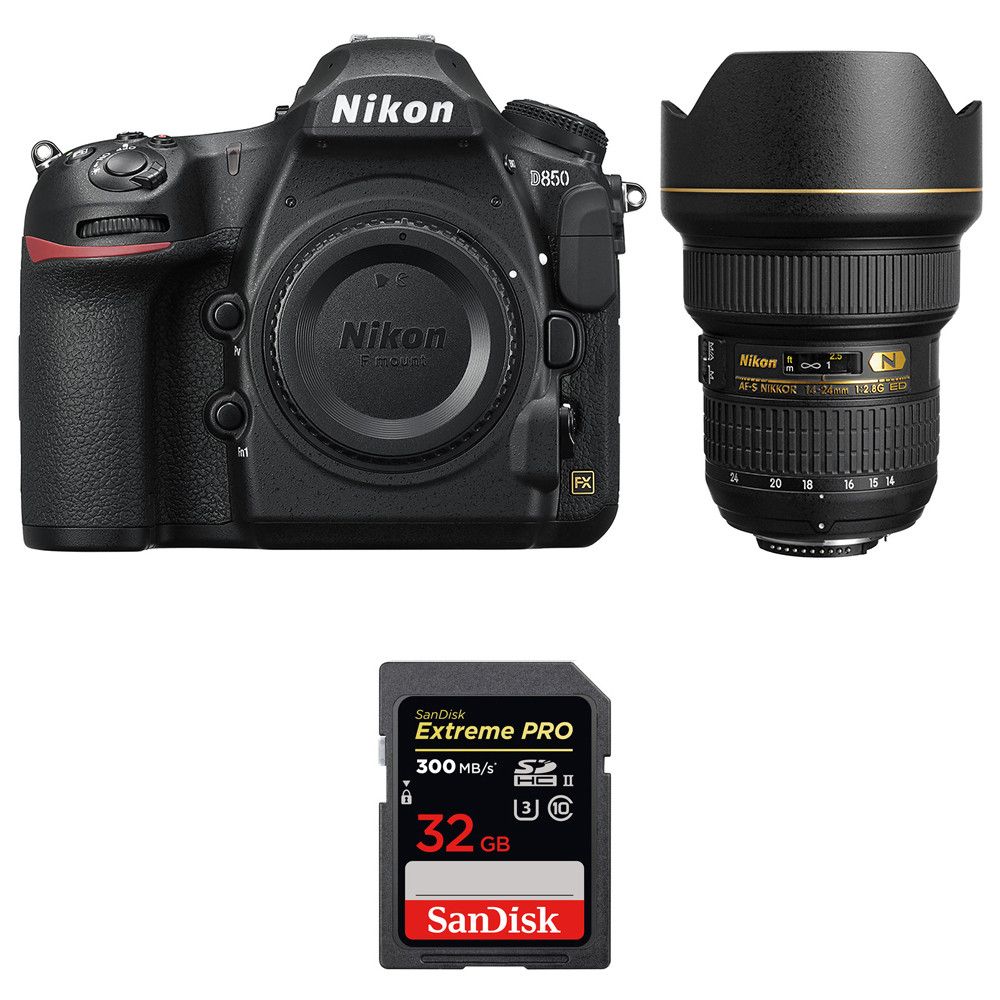 Nikon D850 + 14 24mm f2.8G ED + SanDisk Extreme PRO UHS II SDXC 300MB/ Garantie
