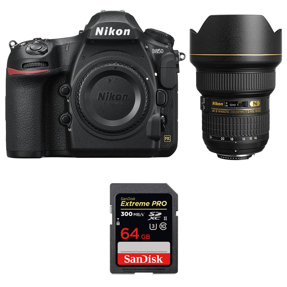Nikon D850 + 14 24mm f2.8G ED + SanDisk Extreme PRO UHS II SDXC 300MB/ Garantie - vue 2