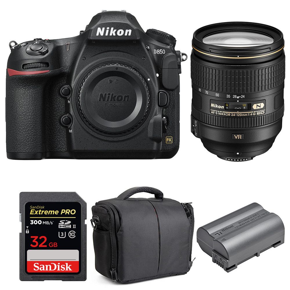Nikon D850 + 24 120mm F4 G ED VR + SanDisk Extreme PRO UHS II SDXC 300MB/ + EN EL15b + Sac Garantie - vue 2
