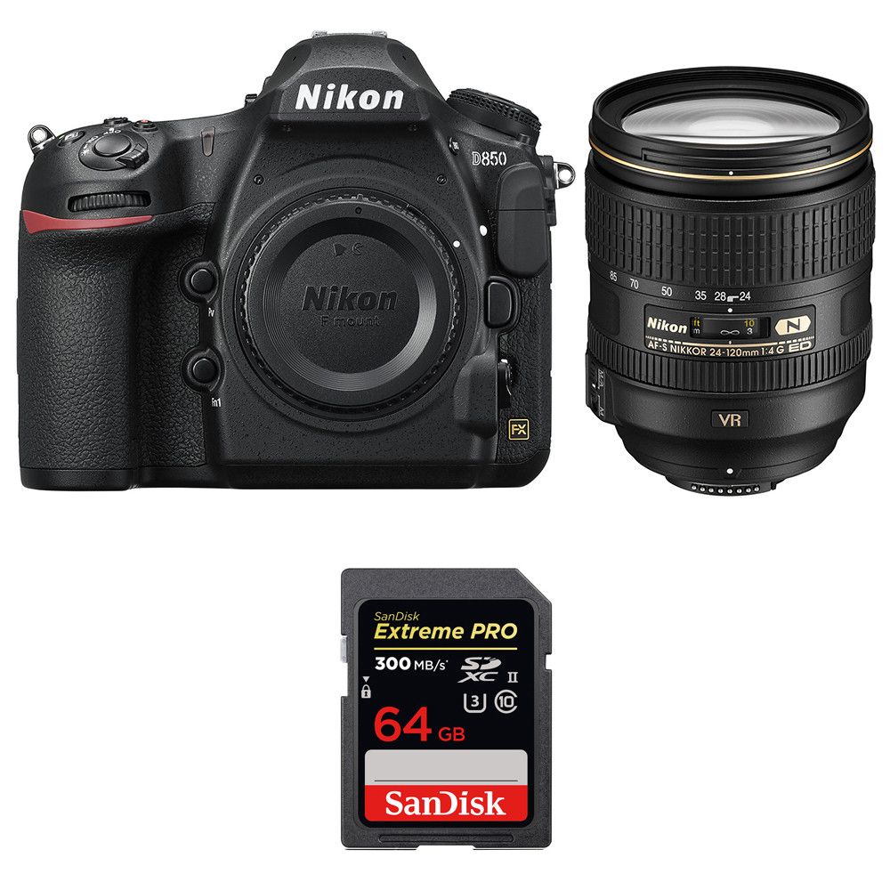 Nikon D850 + 24 120mm F4 G ED VR + SanDisk Extreme PRO UHS II SDXC 300MB/ Garantie - vue 2
