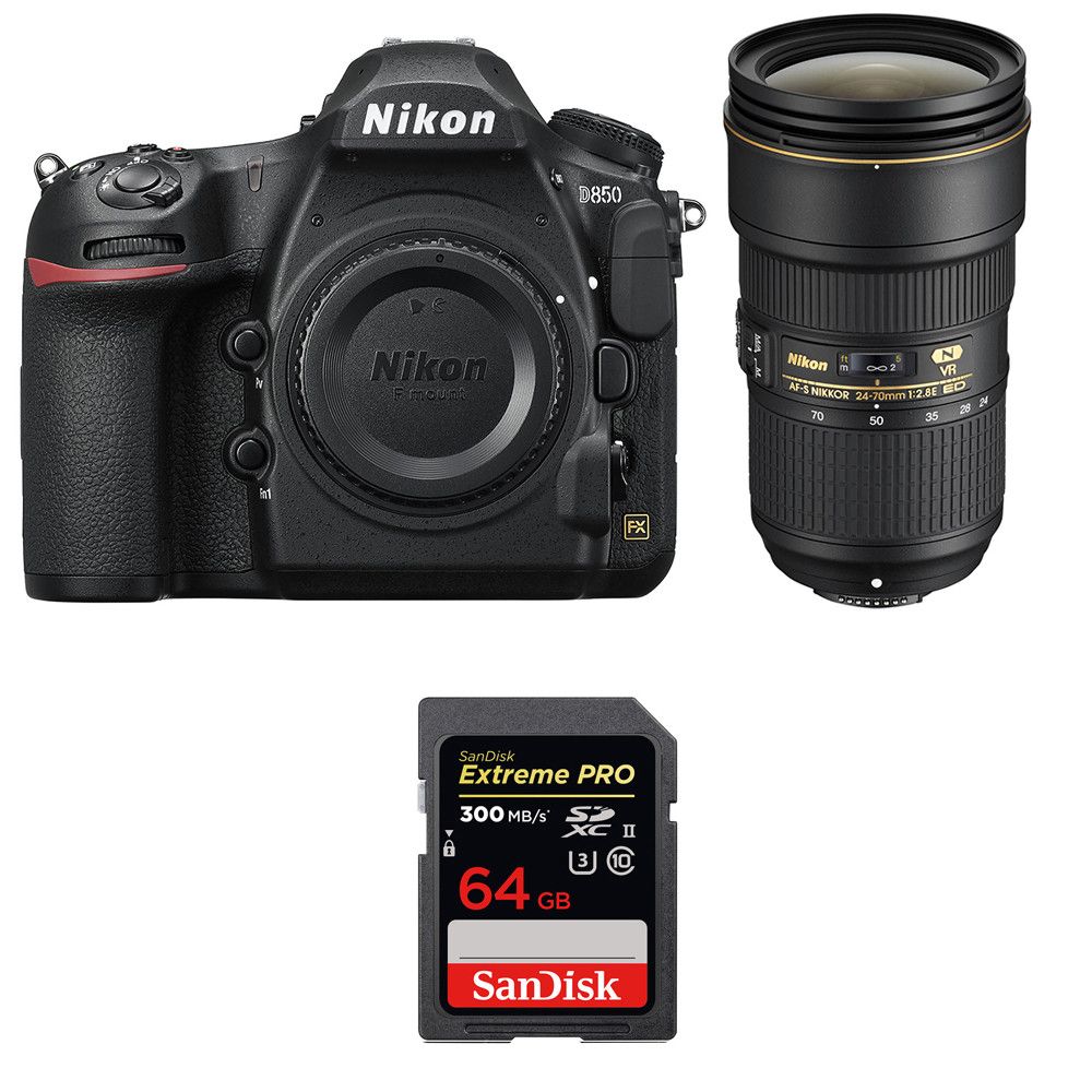 Nikon D850 + 24 70mm f2.8E ED VR + SanDisk Extreme PRO UHS II SDXC 300MB/ Garantie - vue 2