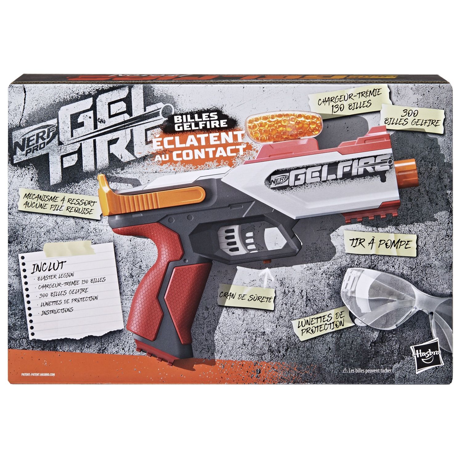 Nerf Pro Gelfire Blaster à Ressort Legion 5 000 Billes Gelfire Chargeur trémie Charge de 130 Lunettes de Protection tir à Pompe pour Enfants dès - vue 8