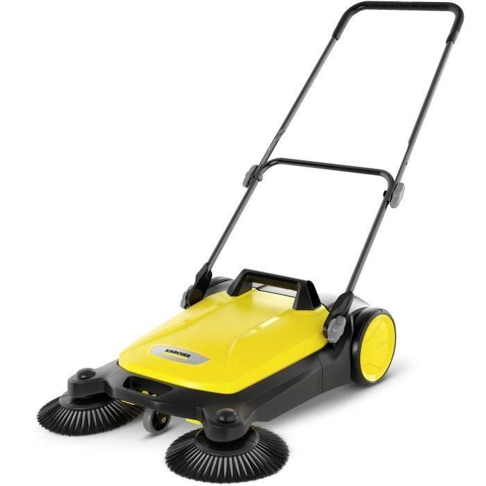 Karcher Balayeuse mécanique S 4 Twin, 2 brosses latérales, largeur de travail 680 mm, réservoir 20l, pliable pour le rangement