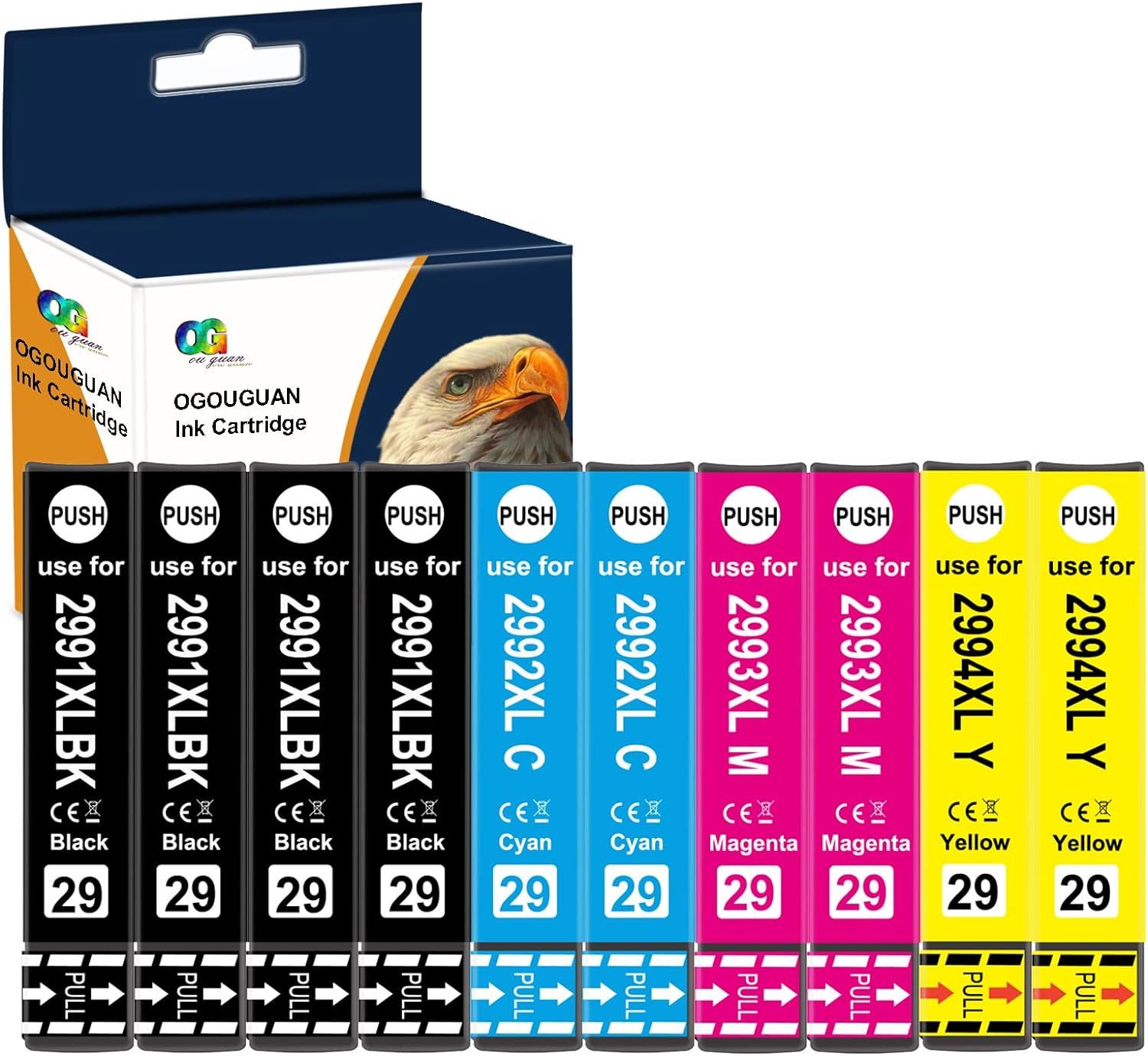 OGOUGUAN 29XL Cartouche d'encre Compatible avec Epson 29 XL Multipack, pour Expression Home XP-235 XP-245 XP-247 XP-255 XP-257 XP-332 XP-335 XP-352 XP-342 XP-345 XP-455