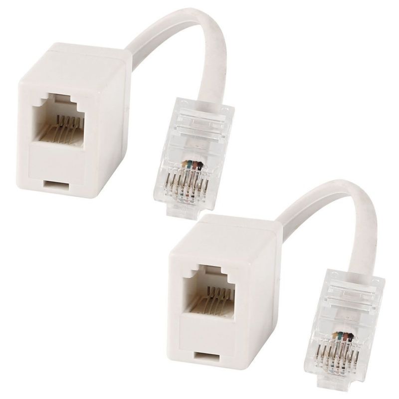 Adaptateur M / F téléphone Ethernet Prise à distance 8P4C / RJ45 mâle RJ11 6P4C à femelle