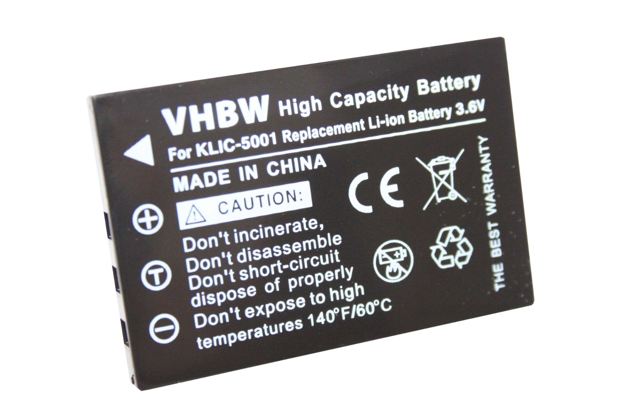 vhbw Batterie Li-Ion 1600mAh (3.6V) compatible avec Sanyo VPC-FH1, VPC-FH 1, VPC-HD1010, VPC-HD2000, VPC-HD 1010 2000, VPC-TH1, VPC-TH 1, VPC-WH1