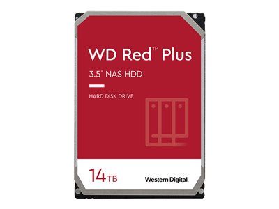 WD Red Plus WD140EFFX - Disque dur - 14 To - interne - 3.5 - SATA 6Gb/s - 5400 tours/min - mémoire tampon : 512 Mo