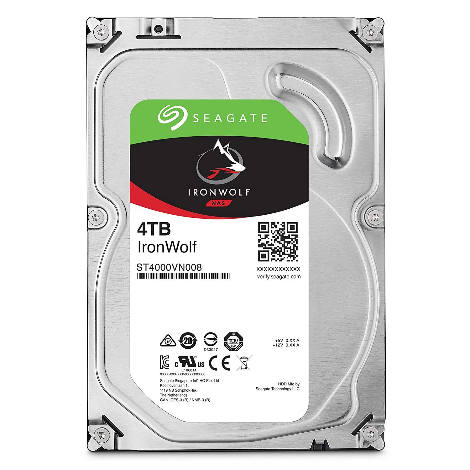 SEAGATE Disque dur Interne NAS IronWolf 4To 5900 trmin 3.5 ST4000VN008 Neuf