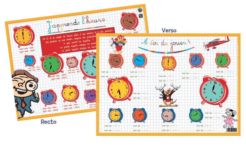 Permanent Mixte Sous Main 'heure Set Table Educat