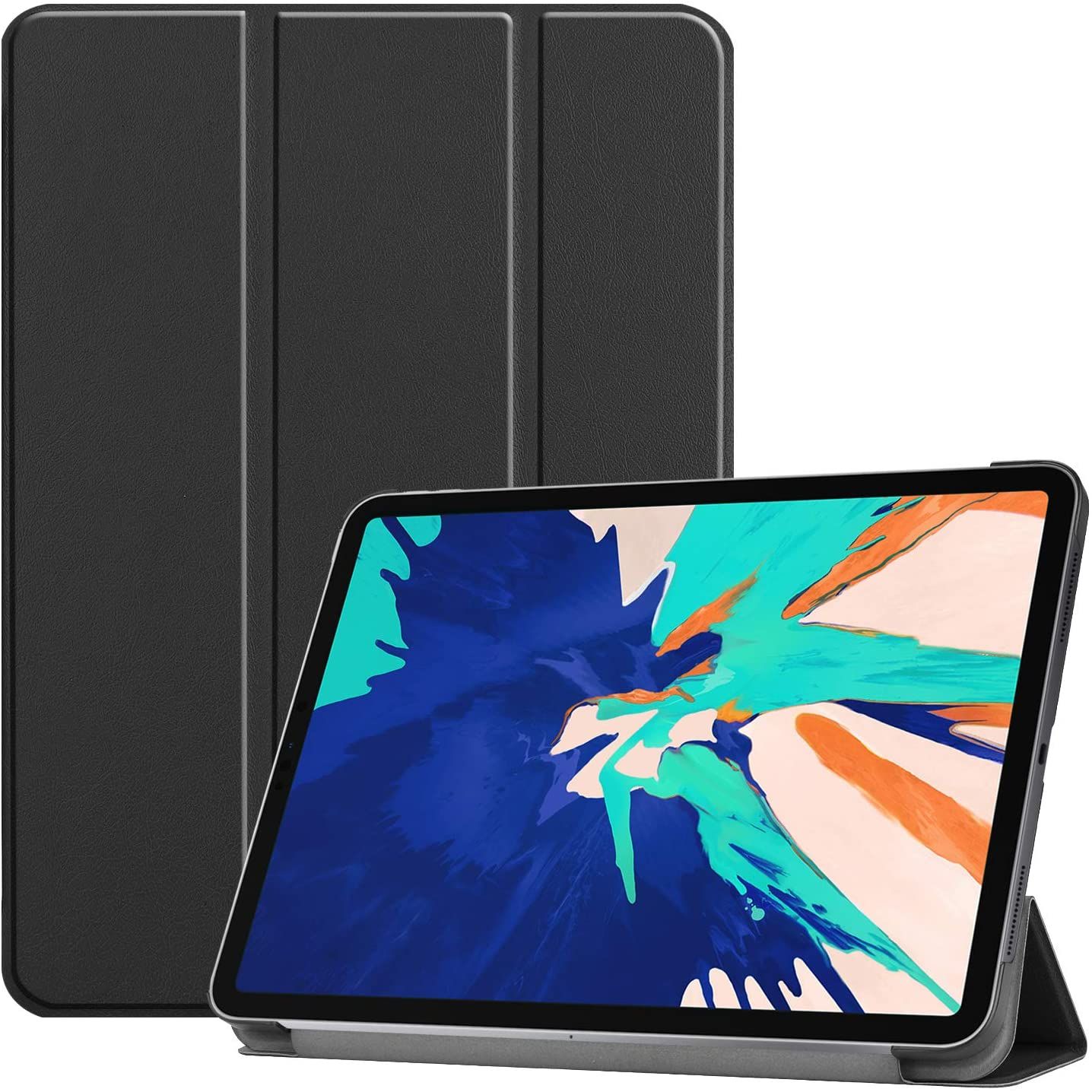 Coque Pour Ipad Pro 12.9 2020 Coque Housse Étui,Ultra-Mince Et Avec Support Coque Protection Pour Ipad Pro 12.9 2020 -Noir