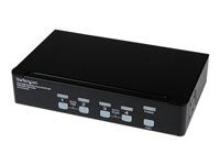 StarTech.com Commutateur KVM 4 Ports DVI USB Audio Montage en Rack Switch KVM 5x DVI 10x 3.5 mm 4x USB B 4x USB A 2560x1600 Commutateur écran clavier audioUSB 4 x KVM /...